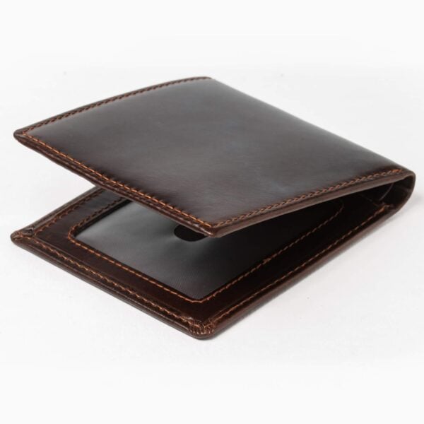 Men's dark brown genuine leather wallet