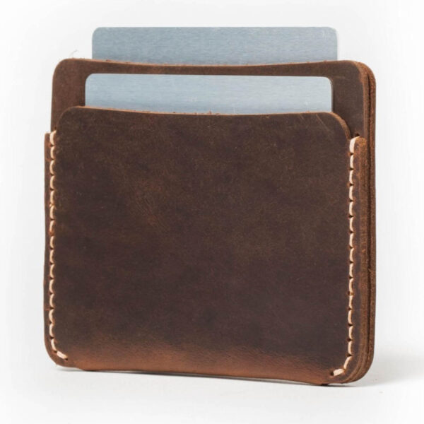 Mens card holder wallet. Crafted from genuine Crazy Horse Leather