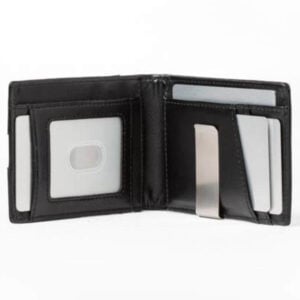 Mens Wallet with Money Clip, Card Holder, and Photo Holder. Leather wallet for gents.