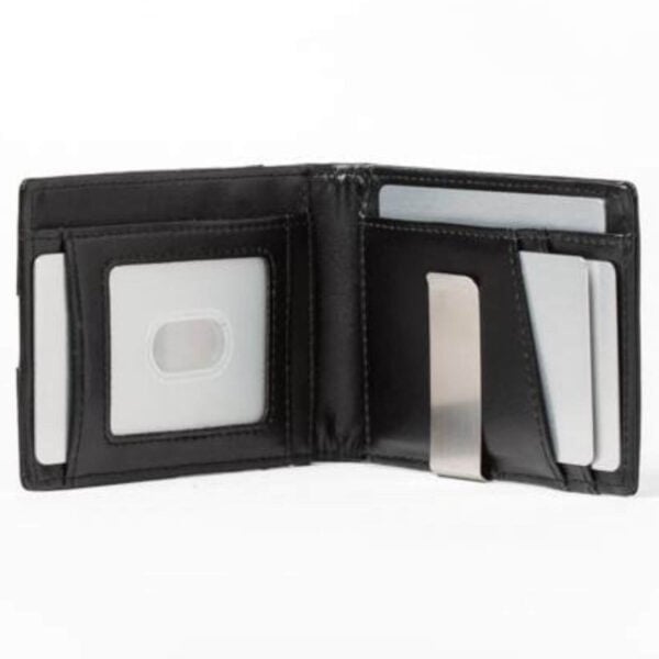 Mens Wallet with Money Clip, Card Holder, and Photo Holder. Leather wallet for gents.