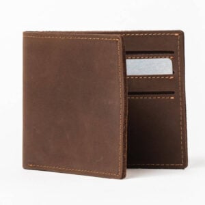 A classic style mens bifold wallet with space for cards, id, money and more