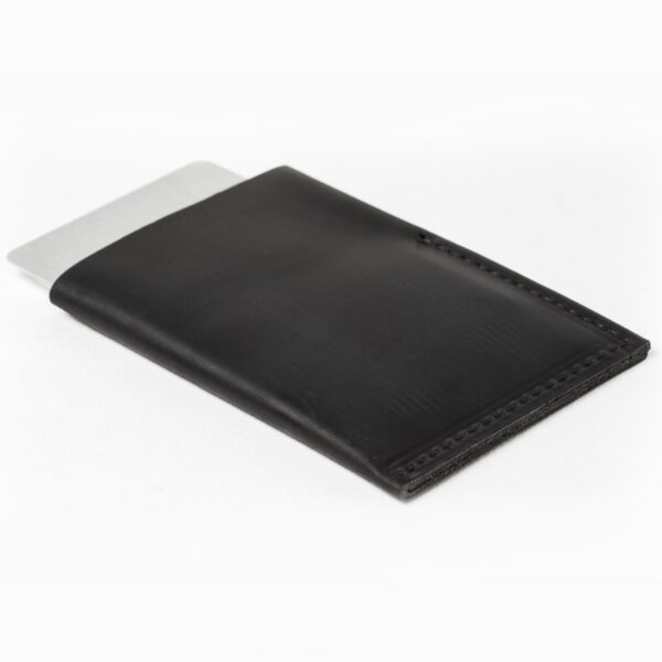 Gent's Card Holder Wallet in Black Leather
