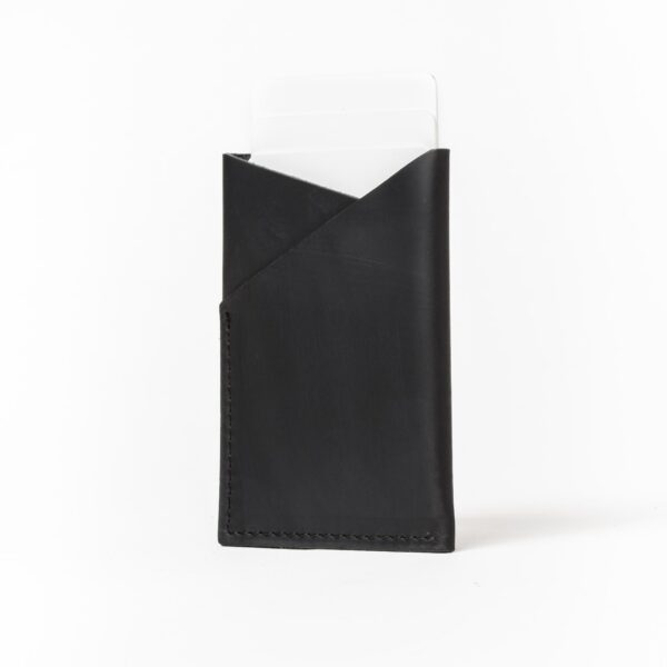 Black Leather Men's Card Wallet