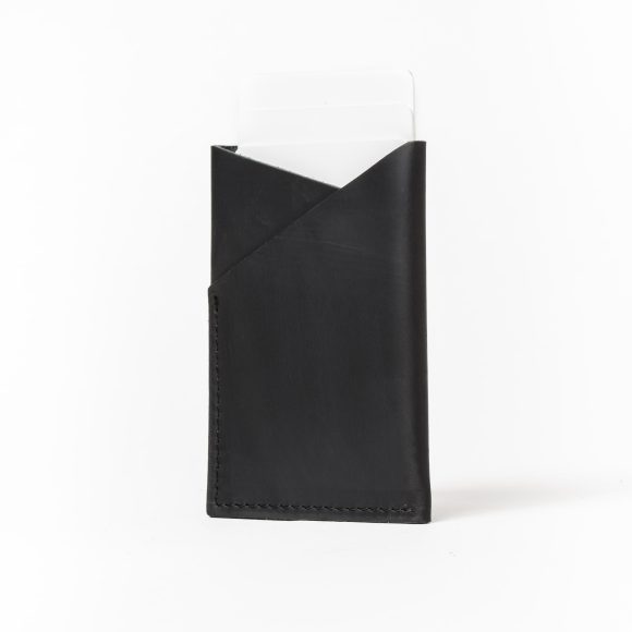 Black Leather Men's Card Wallet